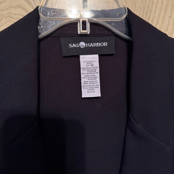 Sag Harbor Women's Size 16 Vintage Blazer Jacket Black - Picture 2 of 4